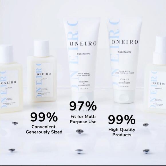 Oneiro Sunchasers Ready, Go Kit! Shampoo Conditioner Body Wash Body Milk Mist - Picture 3 of 9